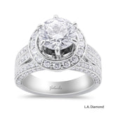 14K White Gold Halo-Style Engagement Ring